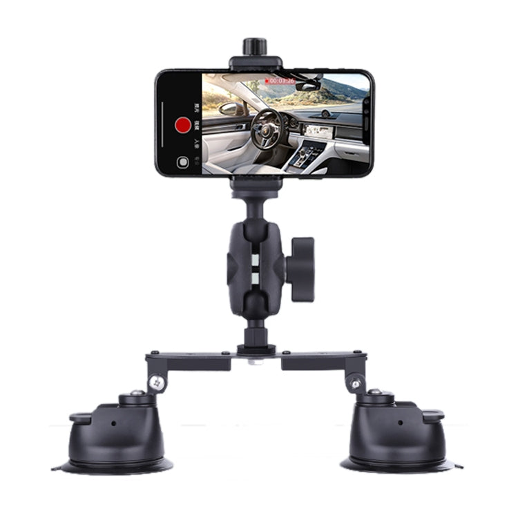Dual-leg Suction Cup Connecting Rod Arm Phone Clamp Mount, Dual-leg Suction Cup Connecting Rod